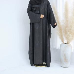 Islamic Clothing Abaya Plus Size Muslim Dress Womens Customized Pattern Satin Fabric Batwing Kaftan Abaya