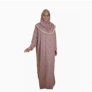 New Arrival Plus Size Cotton Abaya Women Print Muslim Maxi Dress Loose Long Sleeve Kaftan Ramadan Daily Wear