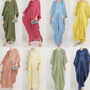 Women's Shiny Kaftan Robes Clothing Factory Wholesale for Adults Muslim Islamic Style Femmes