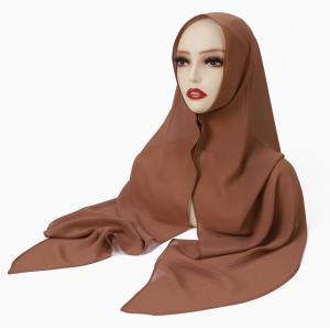  Instant Luxury Korean Chiffon Hijab Convenient hijabs Lazy Chiffon Anti-Drop Solid Color All-Match Scarf with Magnetic