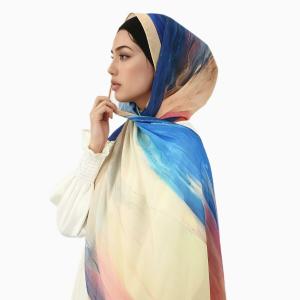 Wholesale Fashion Islamic Shawls Summer Long Soft Headband Headscarf Chiffon Printed Muslim Scarves Hijab Scarf
