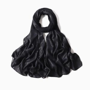 Golden Shimmer Tudung Chiffon Hijabs Muslim Woman Glitter Sparkle Chiffon Shawl