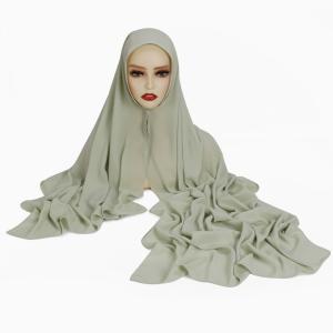 Muslim Women Shawl Headscarf Plain Chiffon Instant Hijab Solid Chiffon Shawl