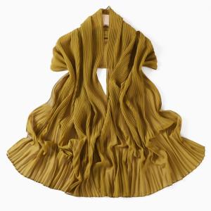 Ribbed Hijab Chiffon Scarf Crinkle Scarf Crepe Shawls Ripple Pleated Hijab Shawls Women Chiffon Hijab