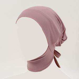 Solid Color Elastic Band Neck Cap Custom Instant Hijab Scarf Polyester Women's Muslim-Silk-Hijab-Scarf Inner Cap Shawl