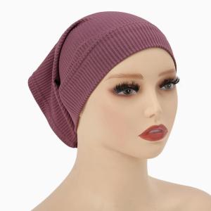 Hot Sell Full Coverage Stripe Undercap Bonnet Cotton Scarves Muslim Hijab for Women Inner Hijab Caps