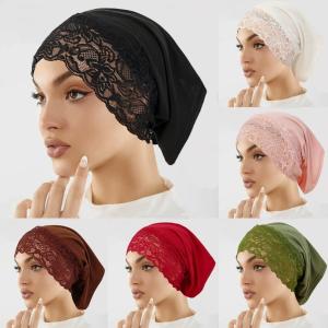 Cross-border Middle East New Jinhua Unisex Muslim Headscarf Pullover Hat Lace Cap