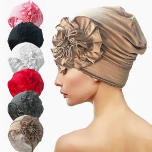 Women's Spring Summer Floral Beanie Hat Muslim Stretch Turban Hat