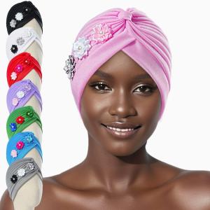 Women Cap Turban Folded Bud Exquisite Headscarf Casual Comfortable Fashion Versatile Warm Cross Hat