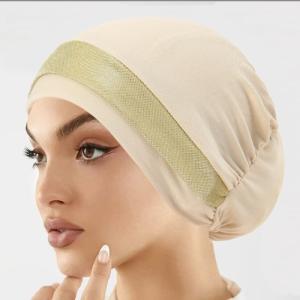New Multi Color Matte Bright Muslim Headscarf Hat Women's Turban Hat