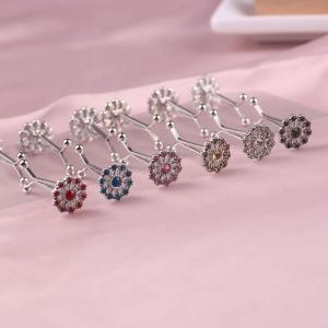 Alloy Inlaid Diamond Muslim Women's Hijab Pin Handmade Rhinestone Scarf Clip In Stock Direct Shipping