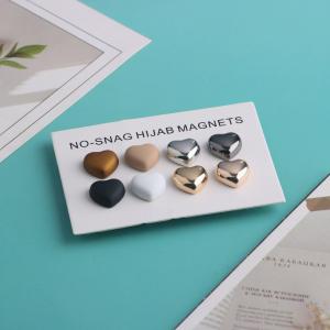 Fashion Women Headscarf Pins No-Snag Hijab Magnets Head Heart Pattern Metal Accessories for Shawl Hijabs