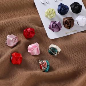 Bulk Stock New Muslim Brooches Accessories Oval Plastic Clips 12pcs Mixed Colors Scarf Hijab Clip Pin for Women