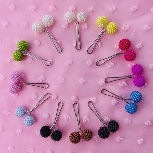 Female Neck Clip U-shaped Clip Headband Needle Scarf Clip Soft Ceramic Diamond Ball Clip Silk Scarf Buckle