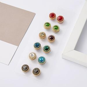  New Fashion High Quality Crystal Magnetic Rhinestone Mini Brooch for Muslim