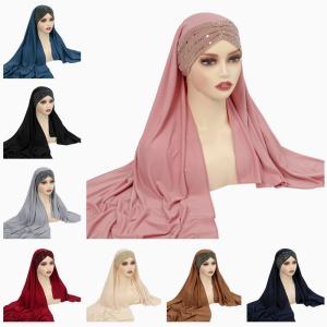 Women's Conservative Polyester Hijab Summer New Forehead Crossed Decorative Knitted Head Wrap Hat Wholesale