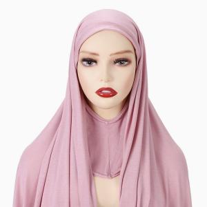 Soft Cotton Hijabs Bonnet Turbans Caps Solid Color Inner Scarf Shawls Cotton Hats One Set