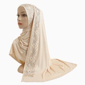 Wholesale Custom Ladies Long Scarf with Diamond Glitter Ethnic Headscarf