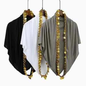 Gold Wave Edge Chiffon Versatile Hijab Scarf Fashion High Quality Women's Headscarf Turban