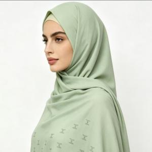Premium Bamboom Jersey Hijab Rhinestones Hijab Breathable Bandanas Shawl