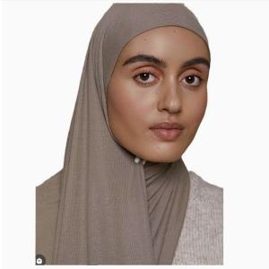 Premium Breathable Bamboo Ribbed Jersey Hijab Stretchy Muslim Women Jersey Hijab Scarf