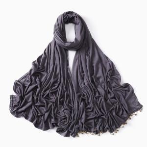 New Women Autumn Shawls Hijab Ready Muslim Sequence Scarf  With Glitter Embroidery and Beads