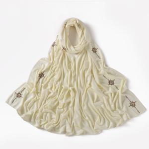 Women Premium Stone Jersey Hijab Soft Solid Color Hijab Shawls and Wraps Muslim Stretch Jersey High Quality Cotton Head Scarf