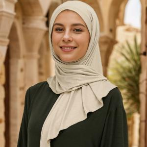 New Arrival Winter Muslim Women's Hijab Headscarf Solid Soft Cotton Jersey Amira Instant Hijab