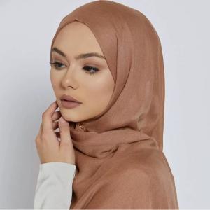 Premium Modal Hijab Solid Color Headscarf High Quality Shawl Custom Logo Wholesale Women Muslim Islamic Scarf