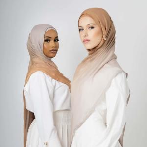 Printed Modal Muslim Shawl Scarfs Hijab Silk Tie Dye Scarf Rendering Women Scarfs