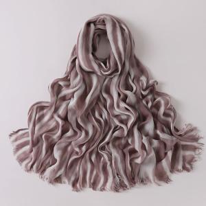 Gradient Rainbow Series Muslim Women Satin Printed Headscarf Scarf Shawl