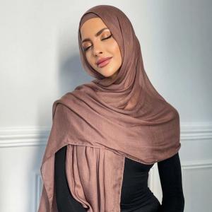  Premium Breathable Plain Rayon Modal Twill Light Weight Cotton Woven Modal Hijab Scarf