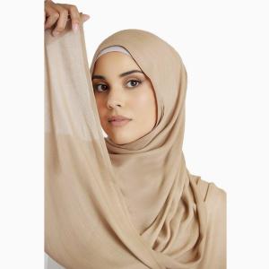Hot Product Bamboo Woven Luxury Modal Viscose Hijab Natural Good Double Stitching Soft Warmer Light Weight Scarf