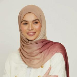 Newest Arrival Customize Ombre Bamboo Woven Modal Hijab Soft Colorful Shawl Elegant Thinner Modal Scarf