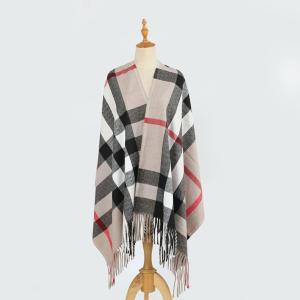Plaid Scarf Double-Sided Imitation Cashmere Thick and Warm Comfortable Shawl for Winter