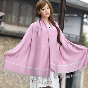 Best Selling Women Ladies Turkish Jacquard Paisley Cashmere Hijab Scarves Cotton Pashmina Shawl