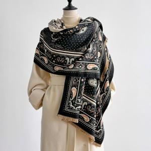 New Autumn Paisley Jacquard Scarf for Women Ethnic Style Double-Sided Warm Shawl