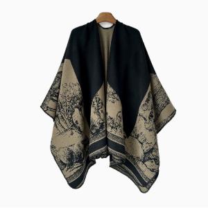 Female Literary Artistic Retro Elegant Shawl Autumn Winter Thick Warm Versatile Scarf