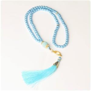 99 Muslim Prayer Beads 6mm Glass Imitation Pearl Necklaces Jewelry Ramadan Gift