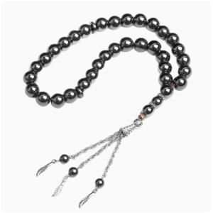 Tasbih Black Hematite Prayer Beads 10mm 33 Beads Misbaha Islamic Pilgrimage Religious Jewelry Wholesale