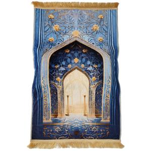 8CM Memory Foam New Design Non-Slip Polyester Prayer Mat Soft Knee Support Muslim Style