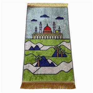 Wholesale Non Slip Digital Printing Sejadah Islamic Prayer Mat for Kids