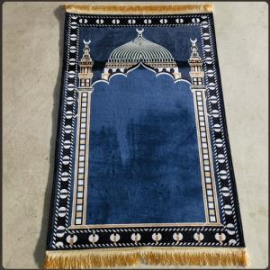 Tufted Muslim Prayer Rug Premium Quality Polyester Washable Non-slip Medium Pile Carpet for Daily