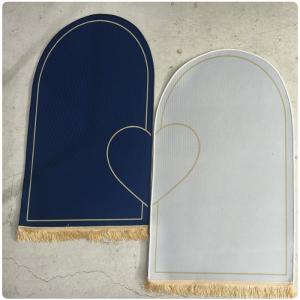 Wholesale Retro Printing Muslim Prayer Carpet Rug Islamic Prayer Thick Islamic Heart-shaped Prayer Mat