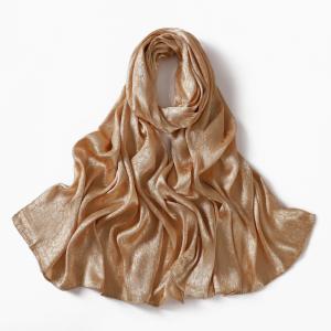 Muslim Ethnic Chic Elegant Crepe Satin Headscarves Glittering Turban Hijab Shawl Scarf Headwear Fashion Accessories