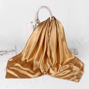 2026 New Spring and Summer Solid Color Small Square Scarf Female Retro Silk Scarf Satin Digital Printing Scarf