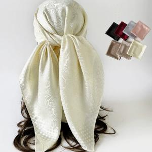 Silk Satin Square Scarf Large 90cm Womens Wedding Hijab Shawl Elegant Headwrap