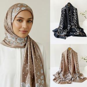 Satin Scarf for Women Custom Polyester Silk Feel Neckerchief