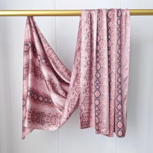 Luxury Marble Print Satin Hijab Double Sided Printed Silk Touch Satin Headscarf Soft Shiny Shawl for Muslim Women