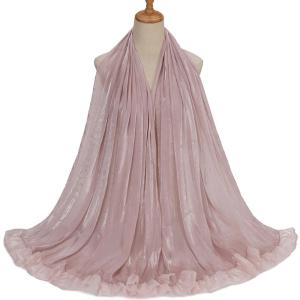 Island Polyester Summer Smooth Silk-Style Long Fashionable Yarn Scarf Travel Vintage Muslim Headscarf